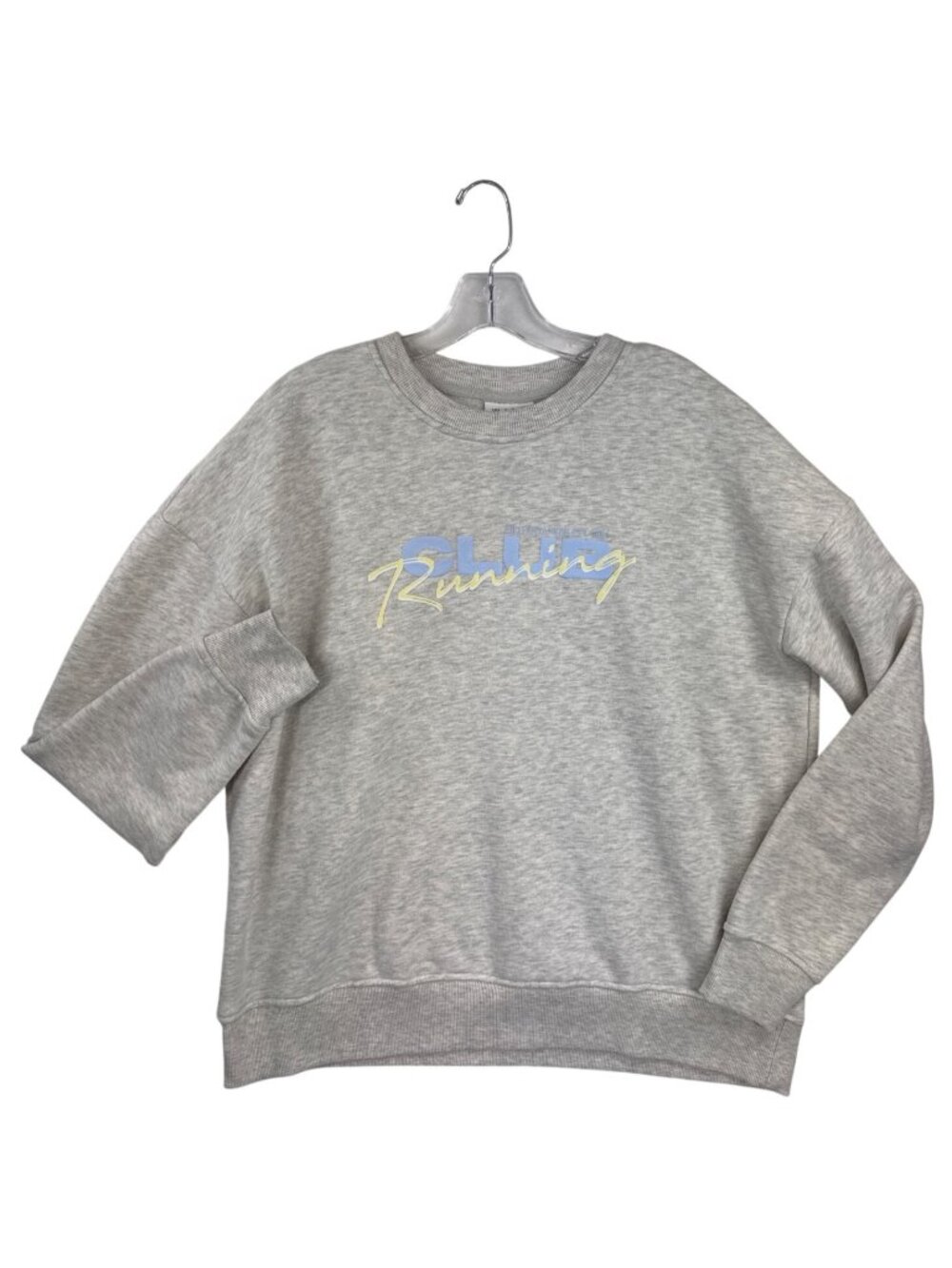 Wilo The Label Sweatshirt Women's S Gray Club Running Crewneck Cotton Blend
